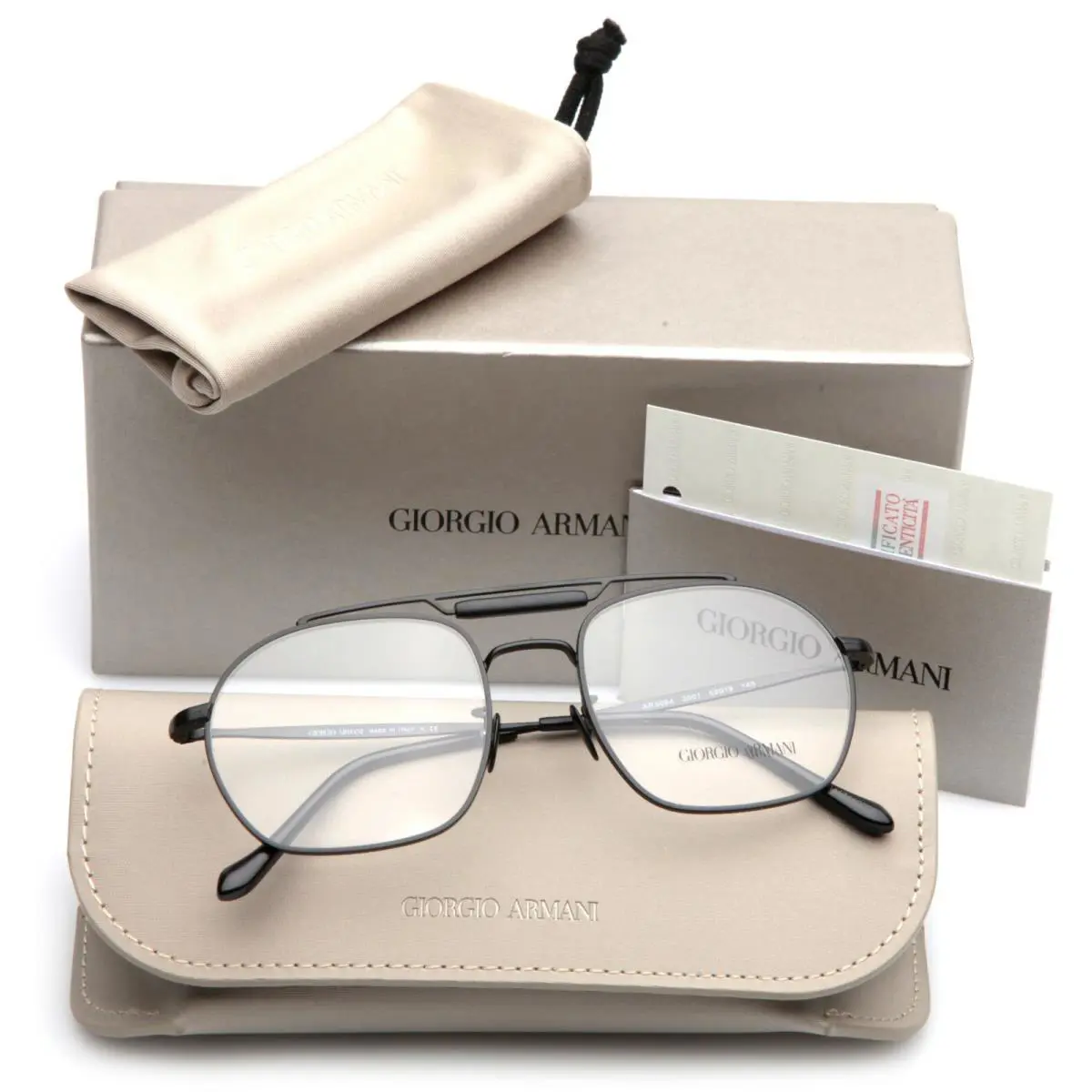 Giorgio Armani AR 5084 3001 Matte Black Eyeglasses 53-19-145mm B46mm Italy