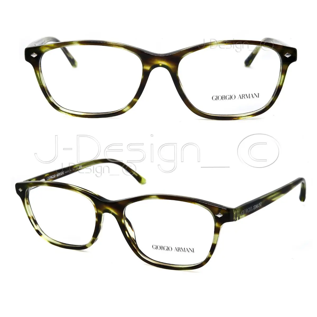Giorgio Armani AR 7021 5167 Brushed Striped Green 52/16/140 Eyeglasses