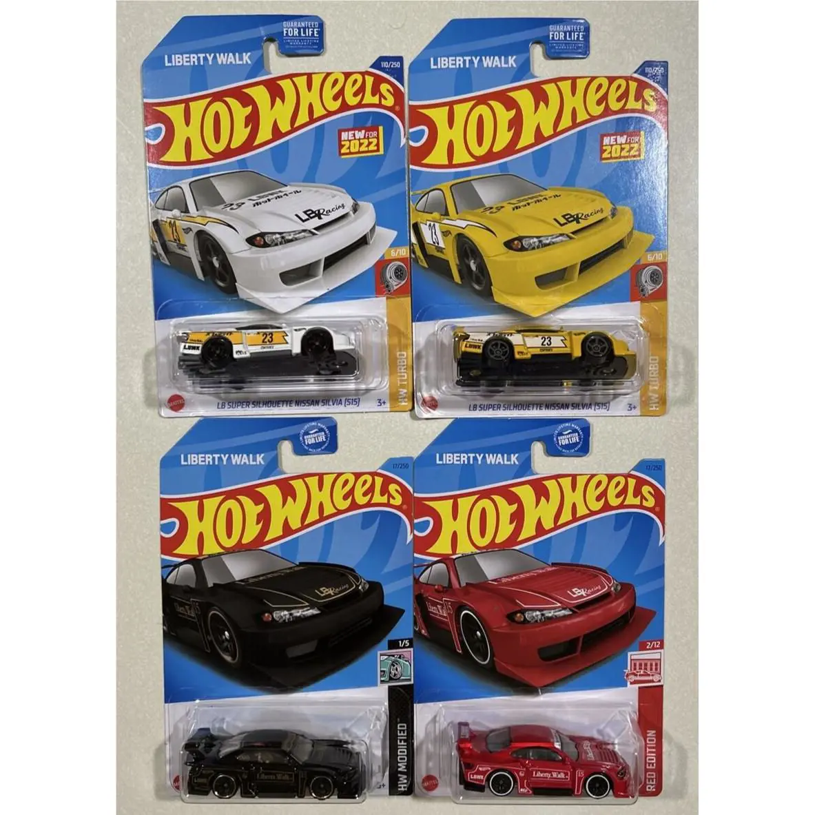 2023 Hot Wheels LB Super Silhouette Nissan Silvia Red Edition 4-Car Bundle