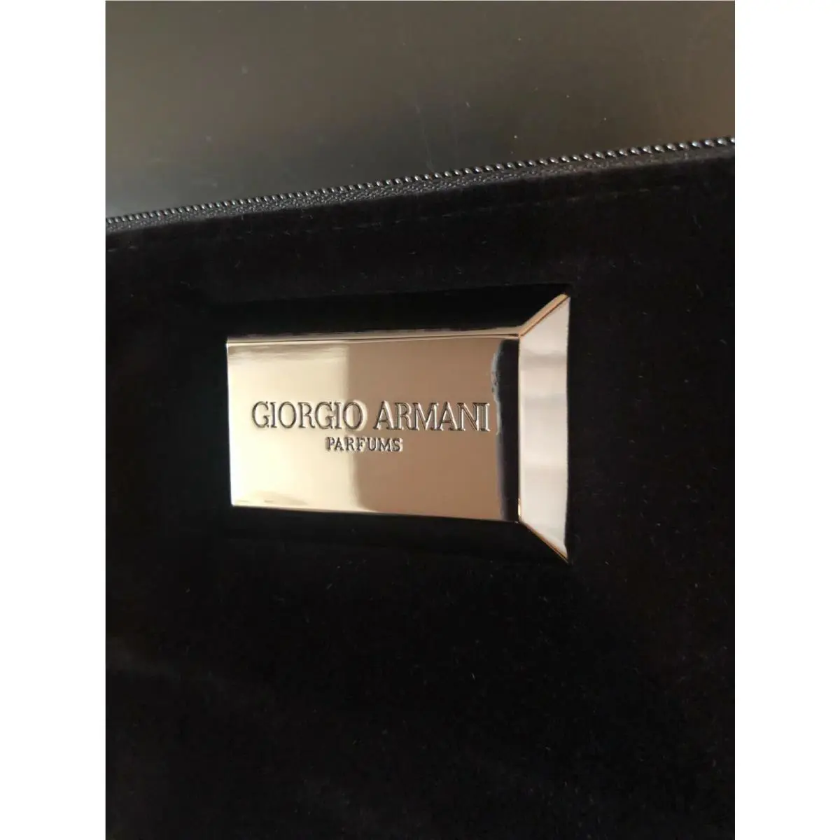 Giorgio Armani Velur Black Cosmetic Bag
