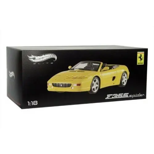 Ferrari F355 Spider 1/18 Die Cast Model Yellow BY Hot Wheels Elite BLY35