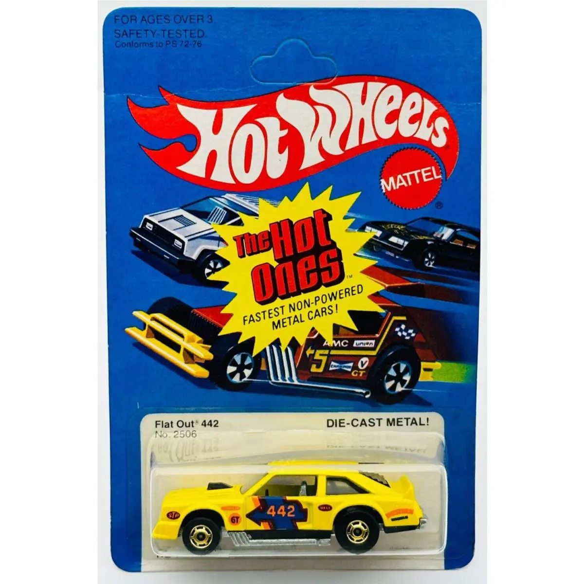 Hot Wheels Blackwall Flat Out 442 Yellow Gho 2506 in Blisterpack
