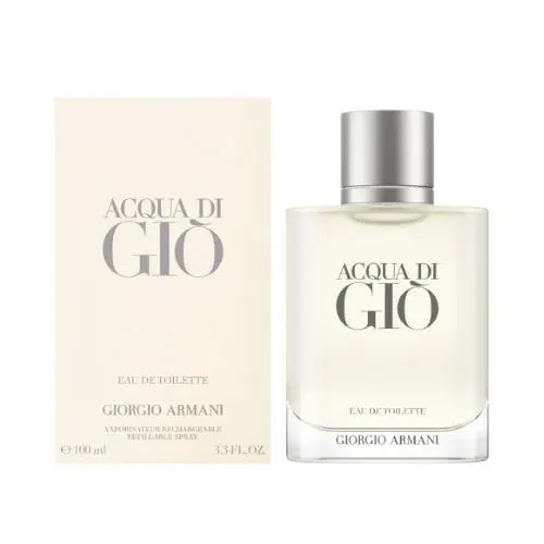 Acqua Di Gio by Giorgio Armani 3.3 oz Edt Refillable Cologne For Men