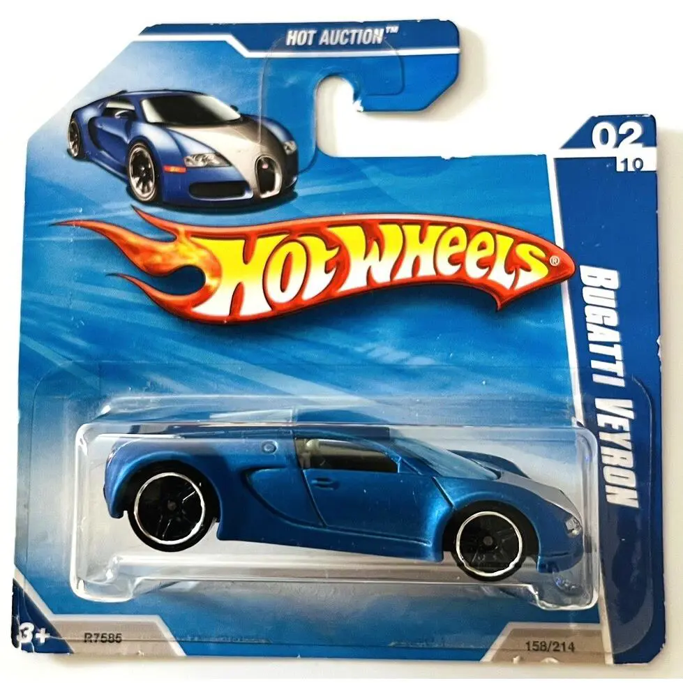 Hot Wheels Bugatti Veyron Satin Blue Short Card Extremely Rare