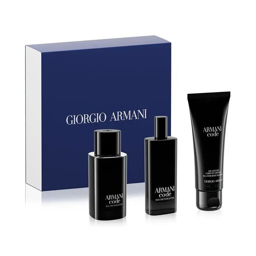 Giorgio Armani By Armani Code For Men 3Pc Set 2.5oz Edt+body Shampoo+mini Spray