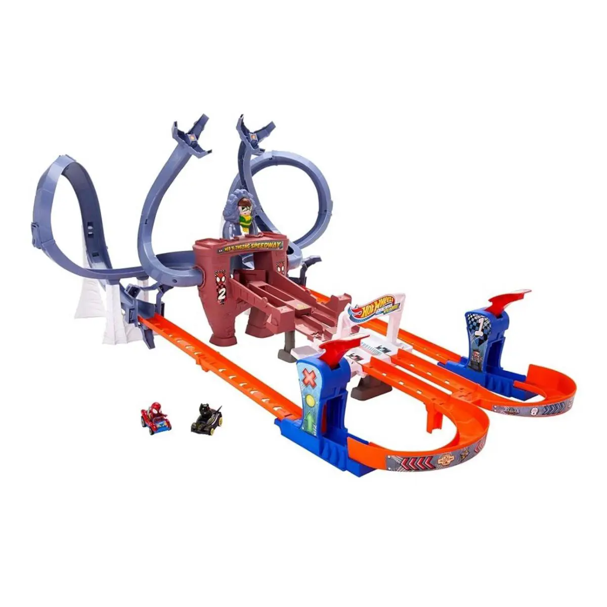 Hot Wheels Racerverse Spider Man vs Black Panther Racing Track Set For Kids