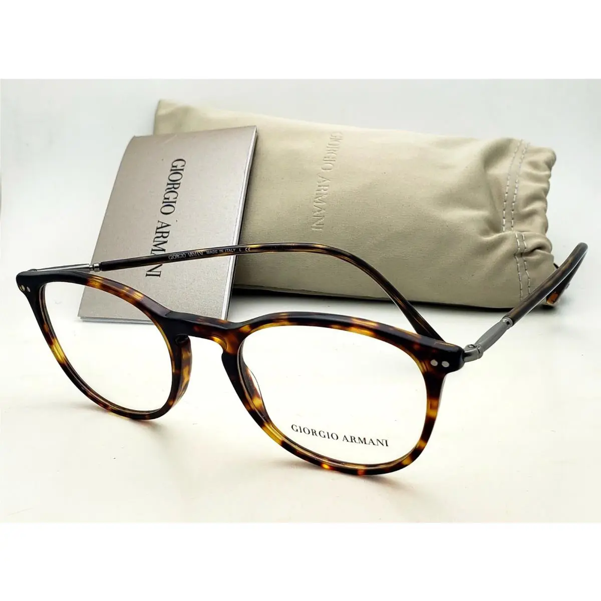 Giorgio Armani Eyeglasses AR 7125 5026 50-20 145 Havana Tortoise Round Frame