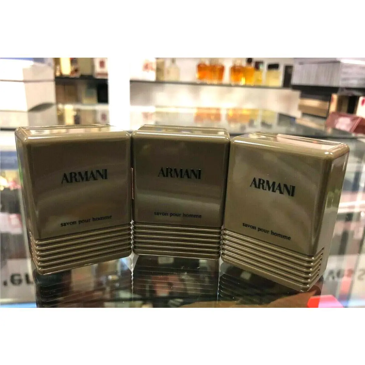 Giorgio Armani Savon Pour Homme Soap For Men 3 x 50g/1.65oz =150g Cosmair