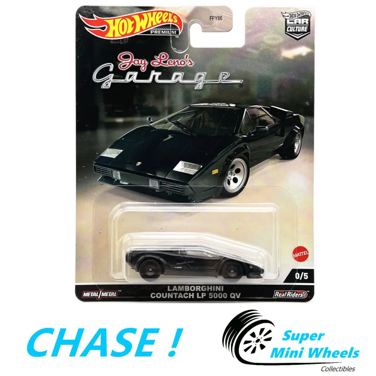 Chase Hot Wheels Car Culture Lamborghini Countach LP 5000 QV Jay Leno s Garage