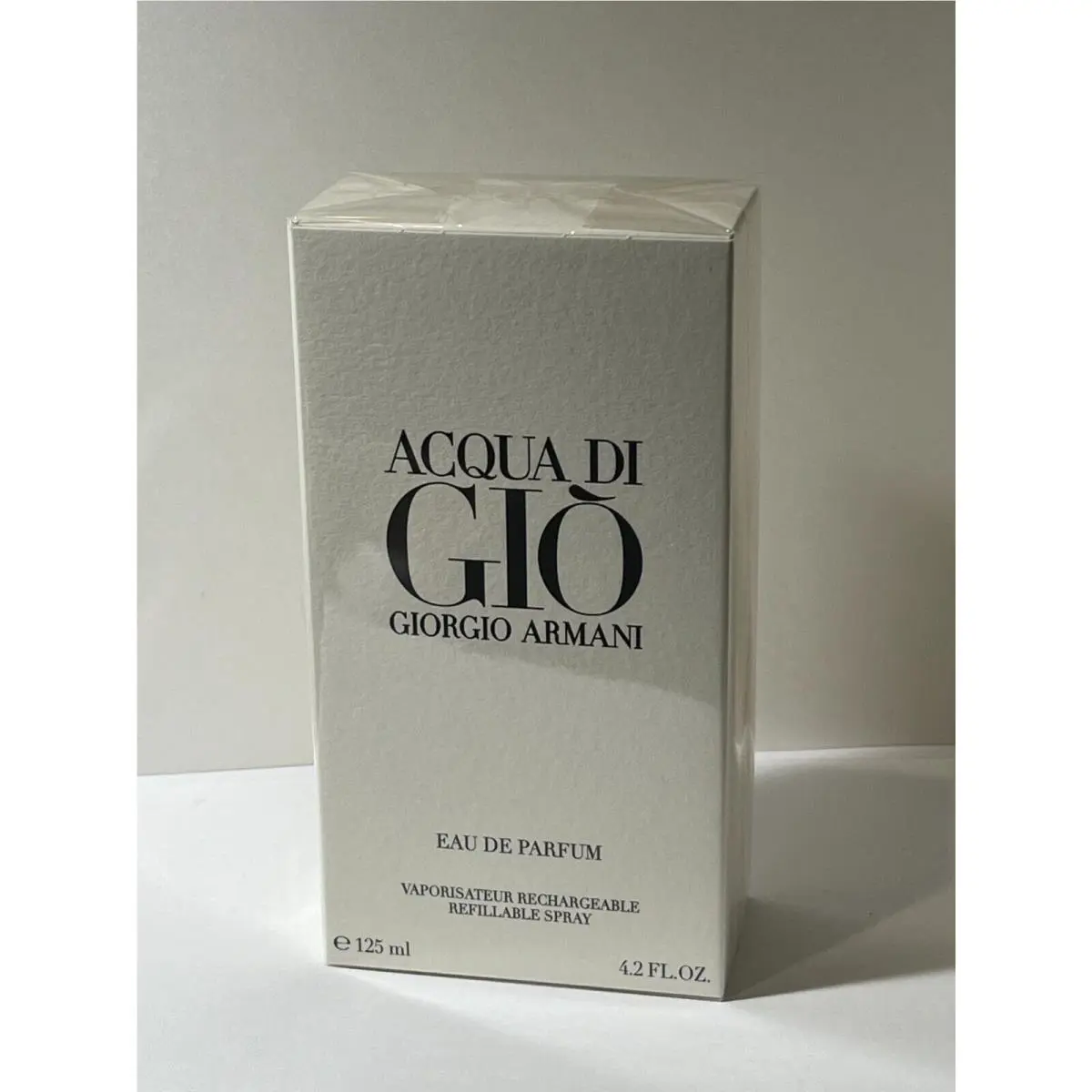 Giorgio Armani Acqua Di Gio For Men 4.2 oz Eau De Parfum Refillable Box