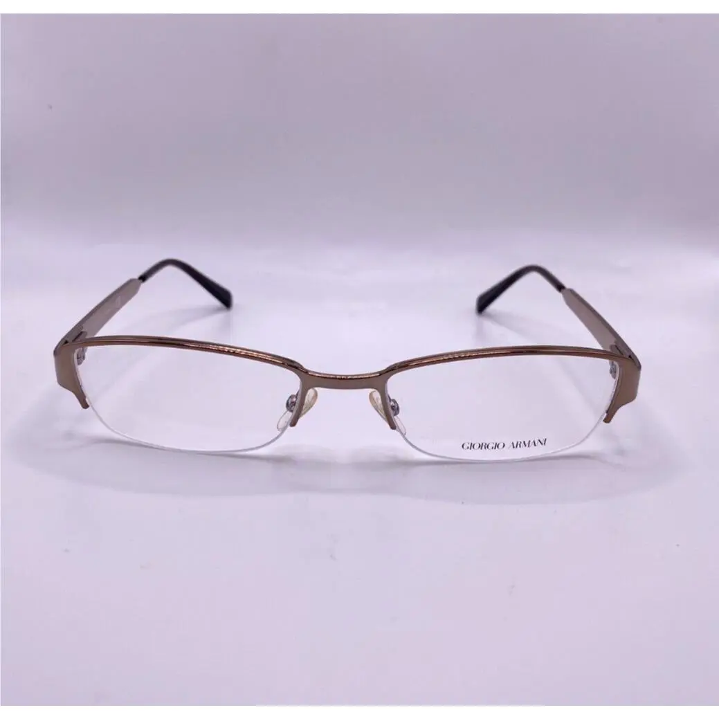 Giorgio Armani GA 932 16H Bronze Semi Rim Metal Eyeglasses Frame 52-18-135 Italy
