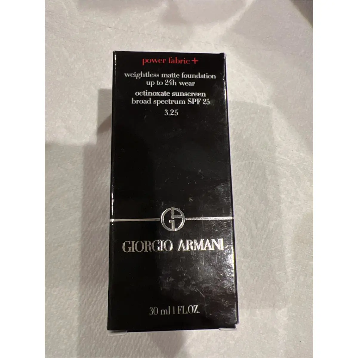 Giorgio Armani Power Fabric + Foundation Spf 25 Full Size 1oz - Shade 3.25