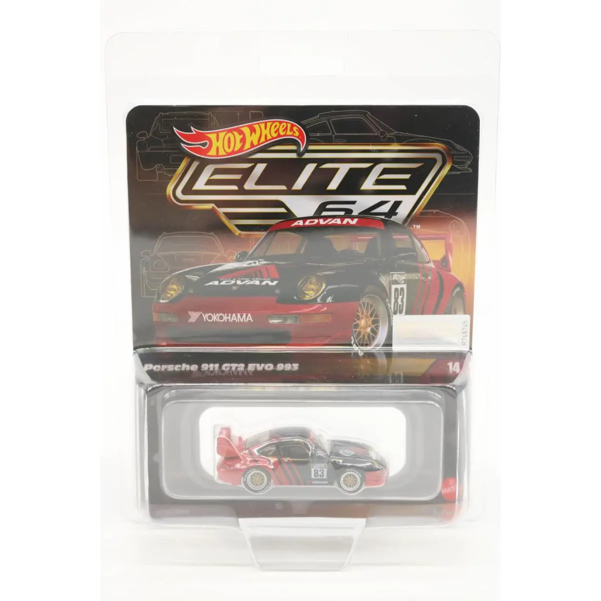 Mattel Hot Wheels Elite 64 Porsche 911 Gt2 Evo 993 14 Car HWR94