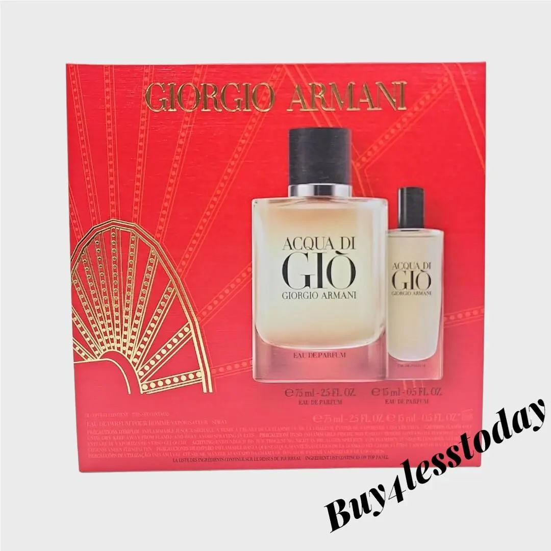 Giorgio Armani Acqua DI Gio 2PCS Gift Set Eau De Parfum 2.5 oz + Edp 0.5 oz