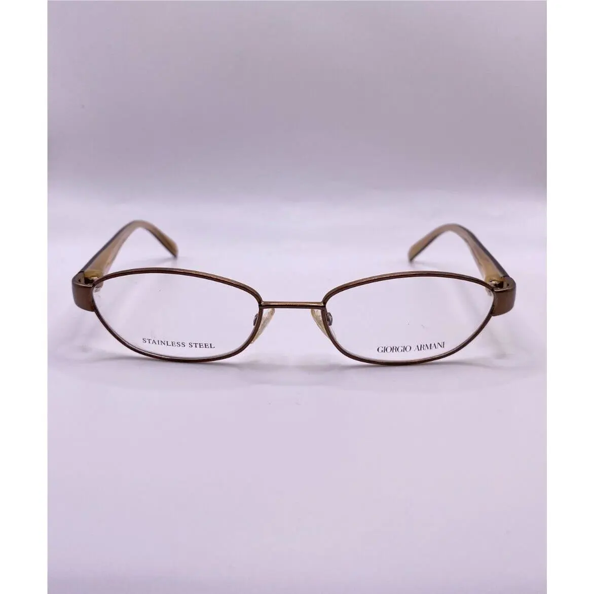 Giorgio Armani GA 386 Lla Brown Metal Eyeglasses Frame 49-17-130 Italy