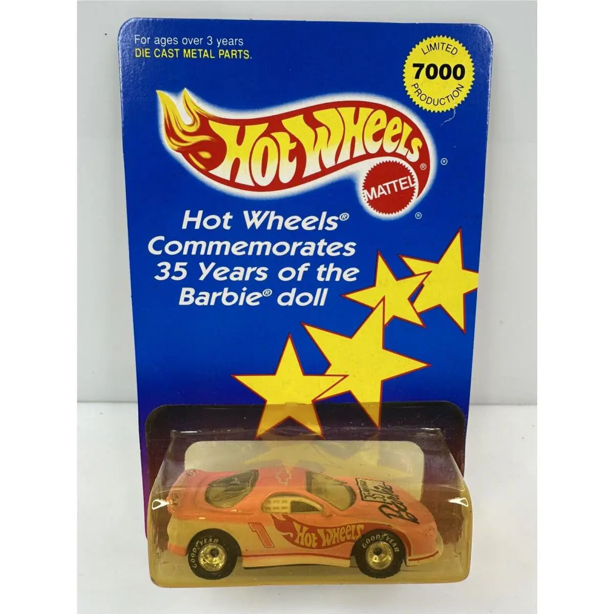 Vintage 1994 Hot Wheels 35th Anniversary Barbie Camaro Race Car Pink 1/7000 Htf