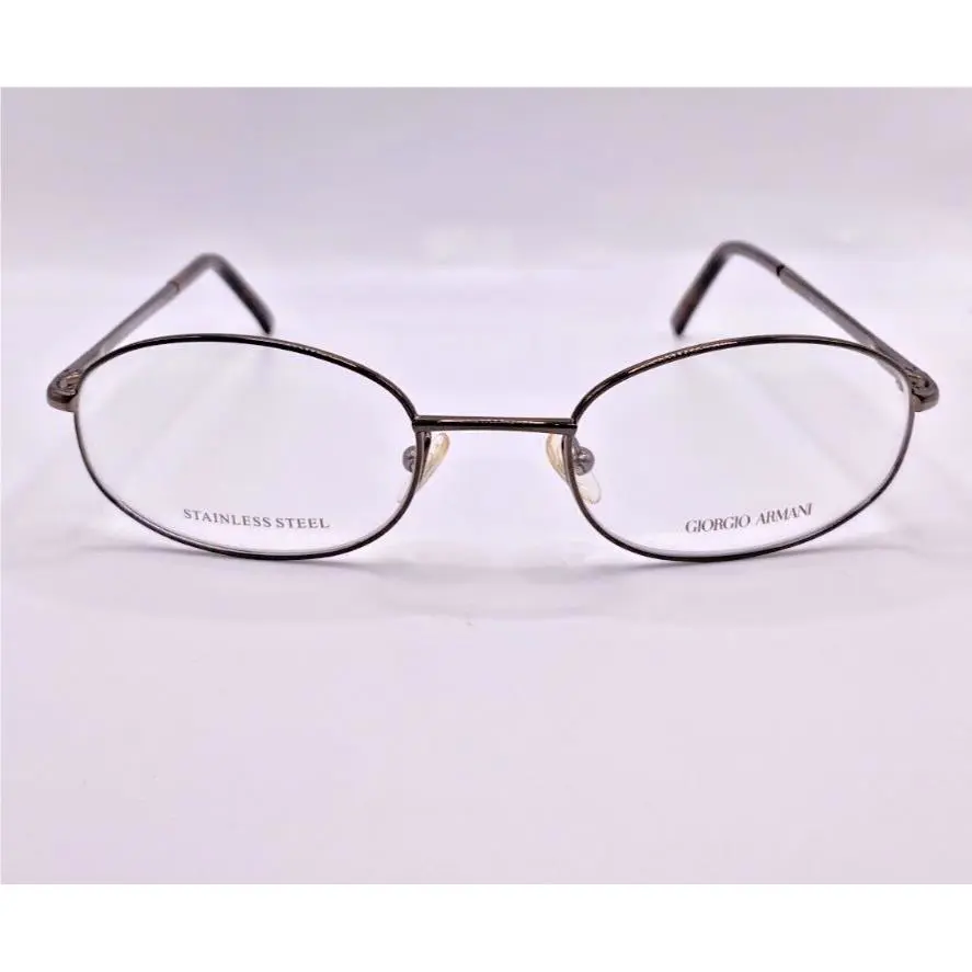 Giorgio Armani GA315 9Q9 Brown Oval Metal Eyeglasses Frame 52-21-145 Italy