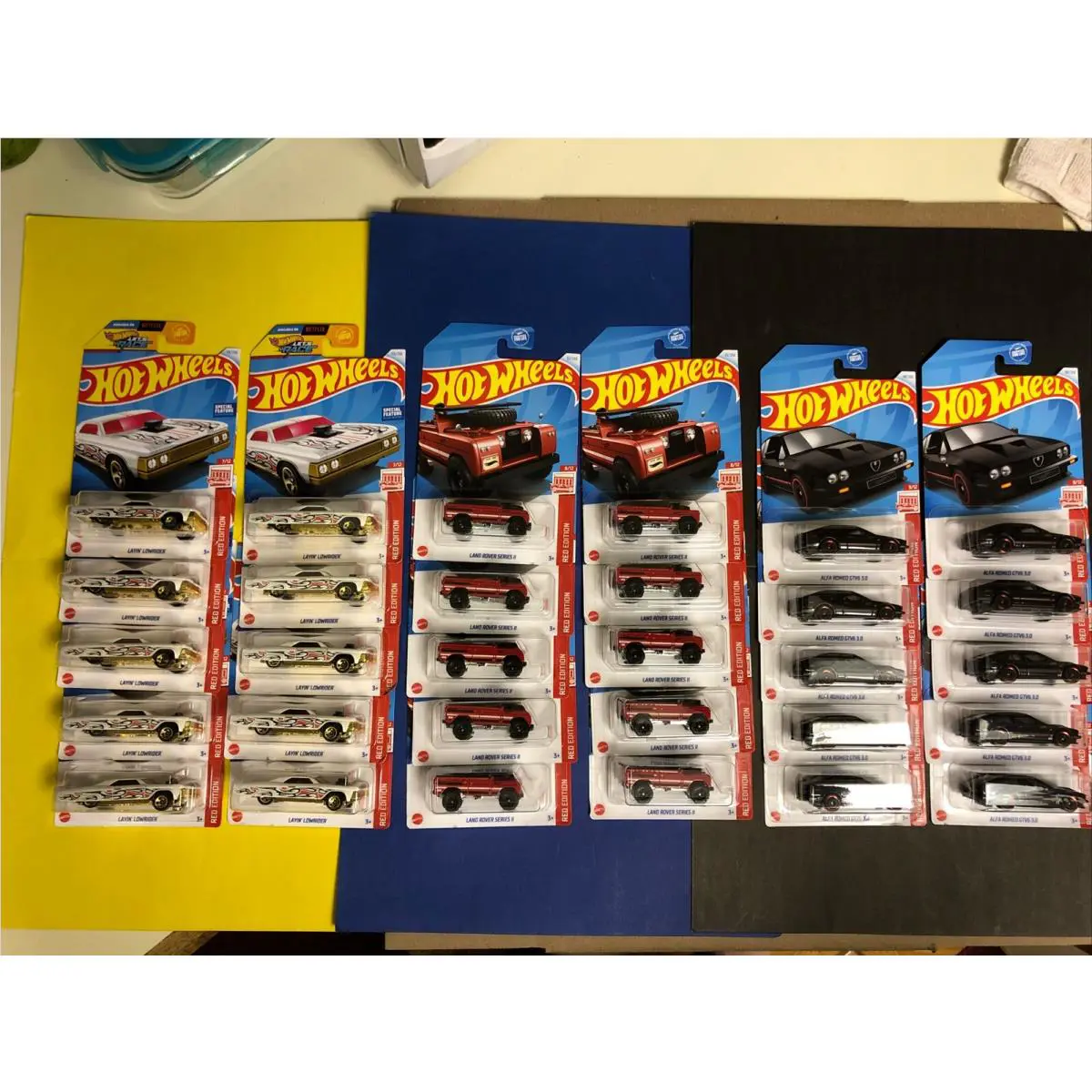 2024 Hot Wheels “j” Target Red Edition Lowrider Land Rover Alfa Romeo Set Of 30