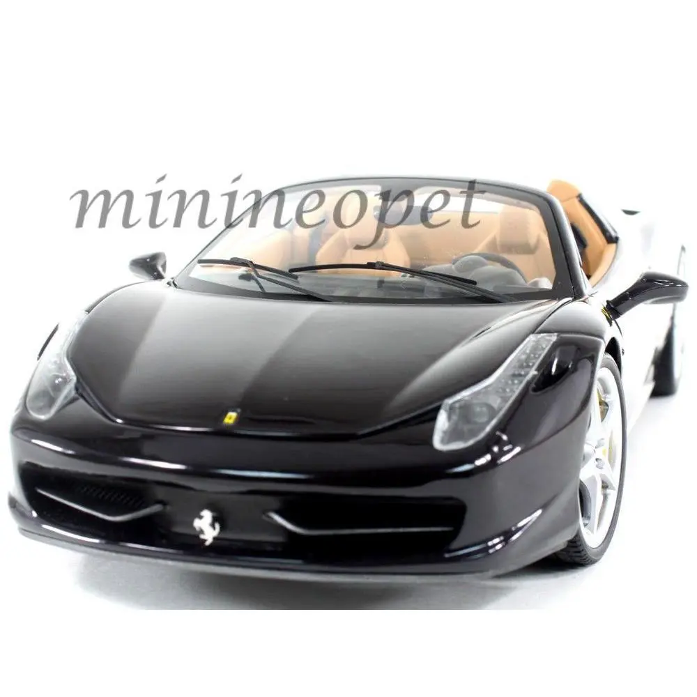 Hot Wheels Elite BCJ90 Ferrari 458 Italia Spider 1/18 Diecast Glossy Black