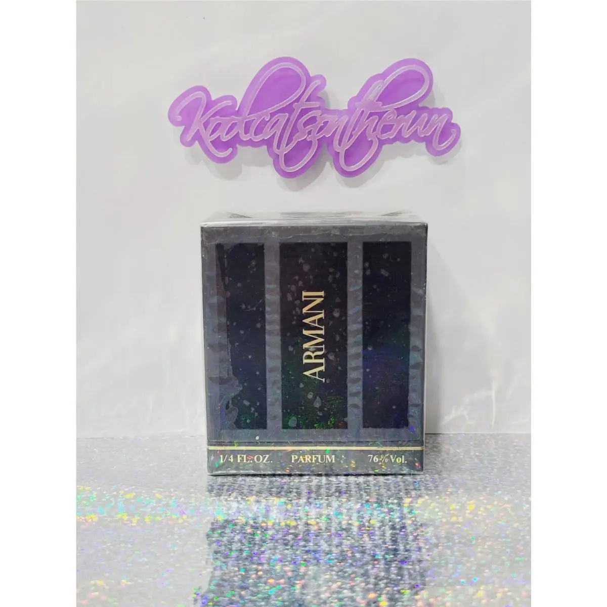Giorgio Armani 1/4 oz / 7.5 ml Pure Parfum Splash Classic Vintage Black Box