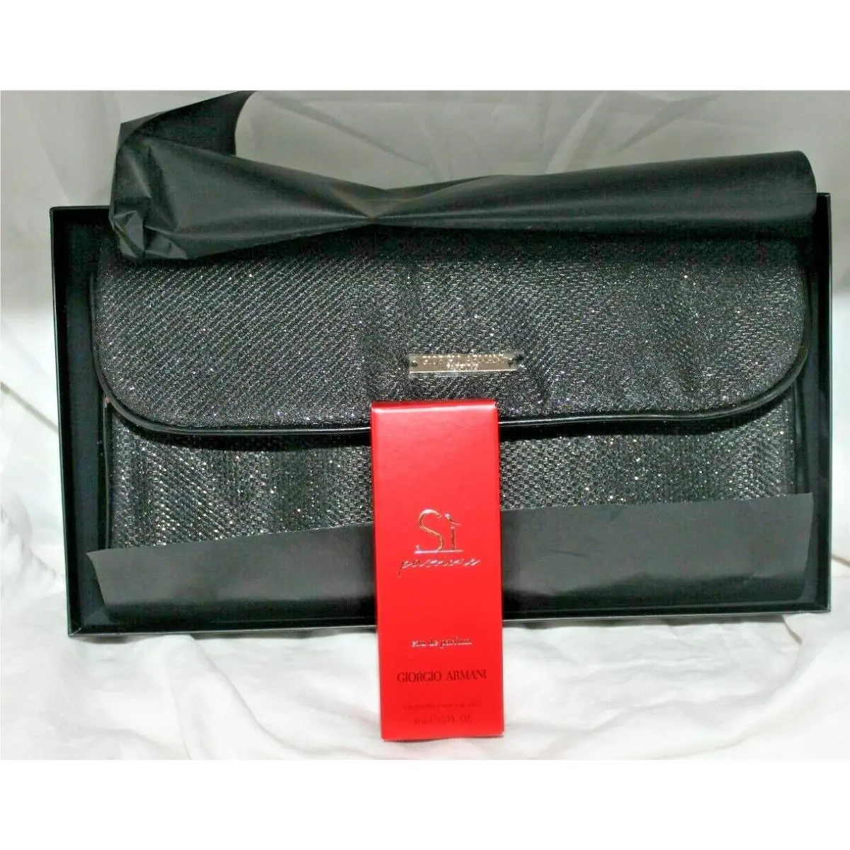 SI Passione Giorgio Armani Gift Set Beautiful Evening Bag .5 OZ Spray