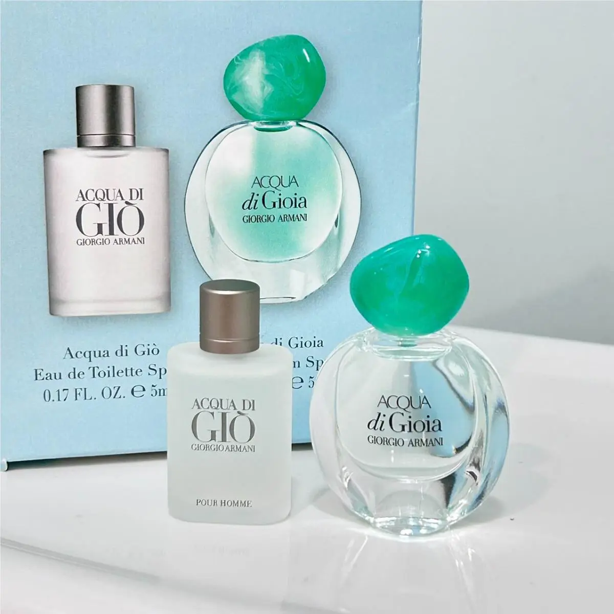 2 Piece Giorgio Armani Fragrance Must-haves Mini Gift Set Splash 5 ml/0.17oz