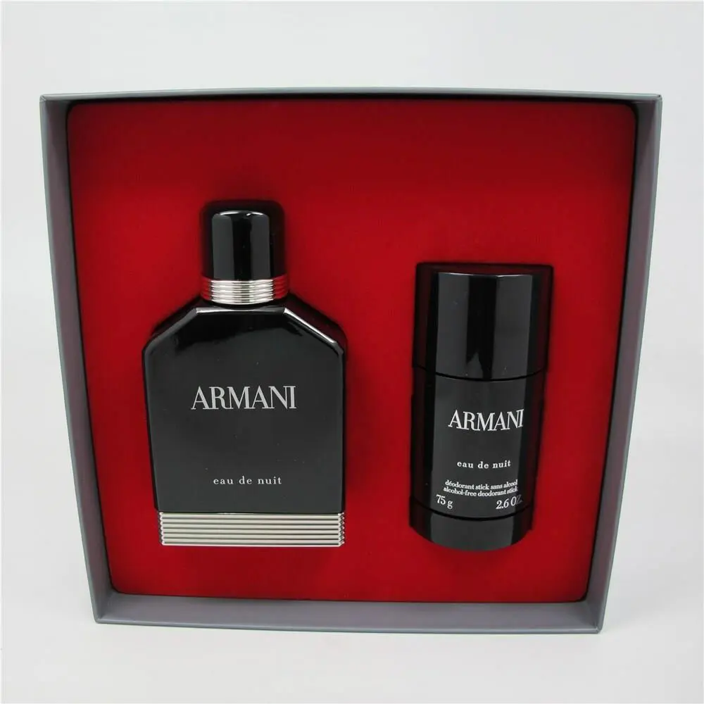 Armani Eau DE Nuit by Giorgio Armani 2 Pcs Set: 3.4 oz Edt Spray 2.6 oz Deo