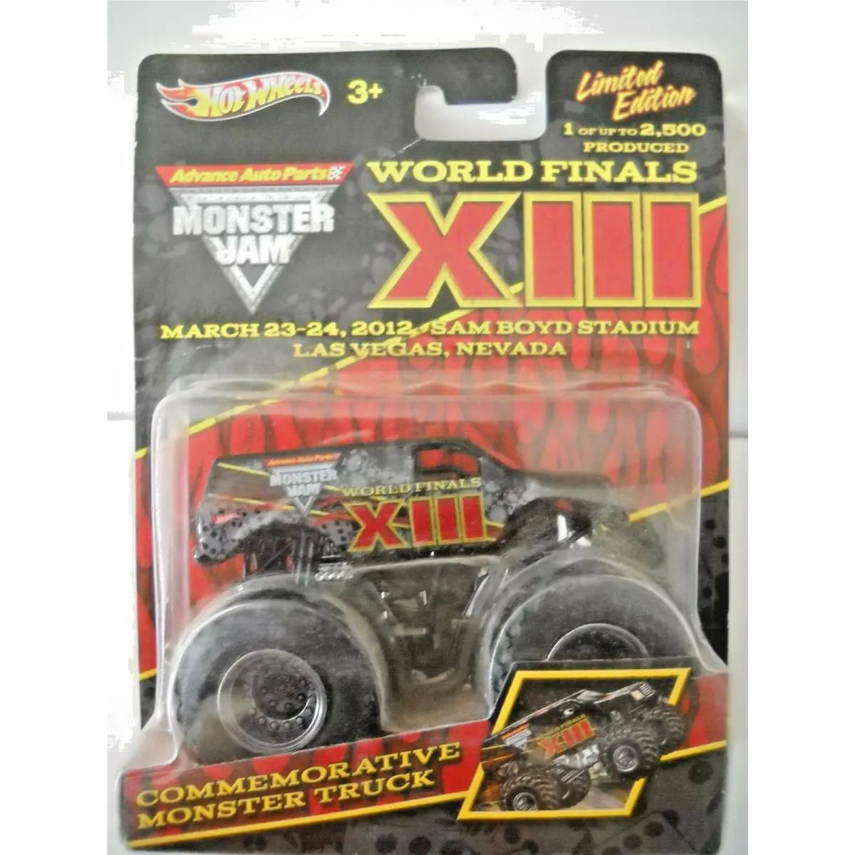 Monster Jam World Finals Xiii 1 OF 2500 Sam Boyd Hot Wheel Die Cast Truck Car