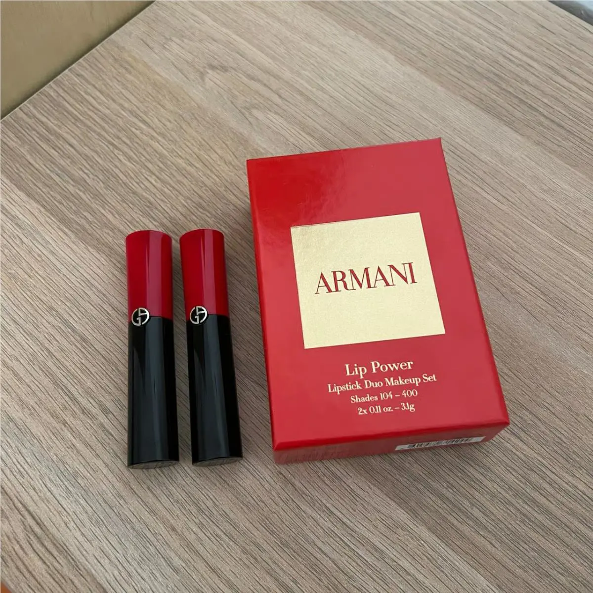 Armani Beauty Lip Power Long Lasting Satin Lipstick Duo Value