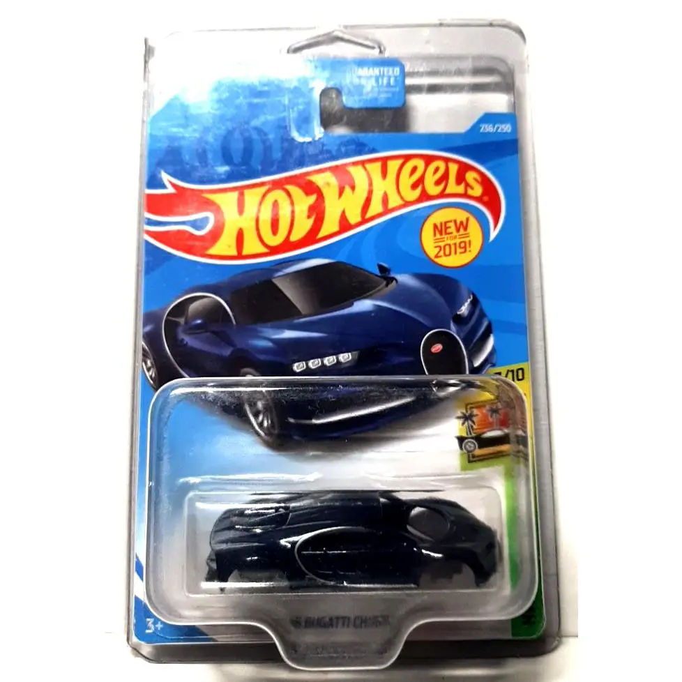 Error Missing Body `16 Hot Wheels 2019 HW Exotics Bugatti Chiron 2016 Blue