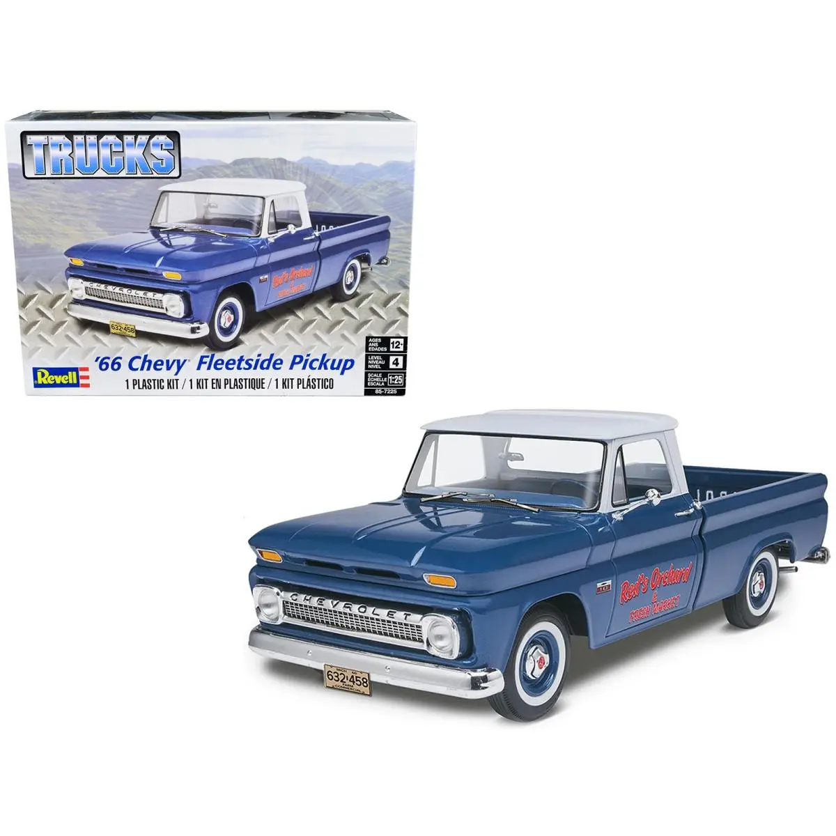 Level 4 Model Kit 1966 Chevrolet Fleetside Pickup Truck 1/25 Scale