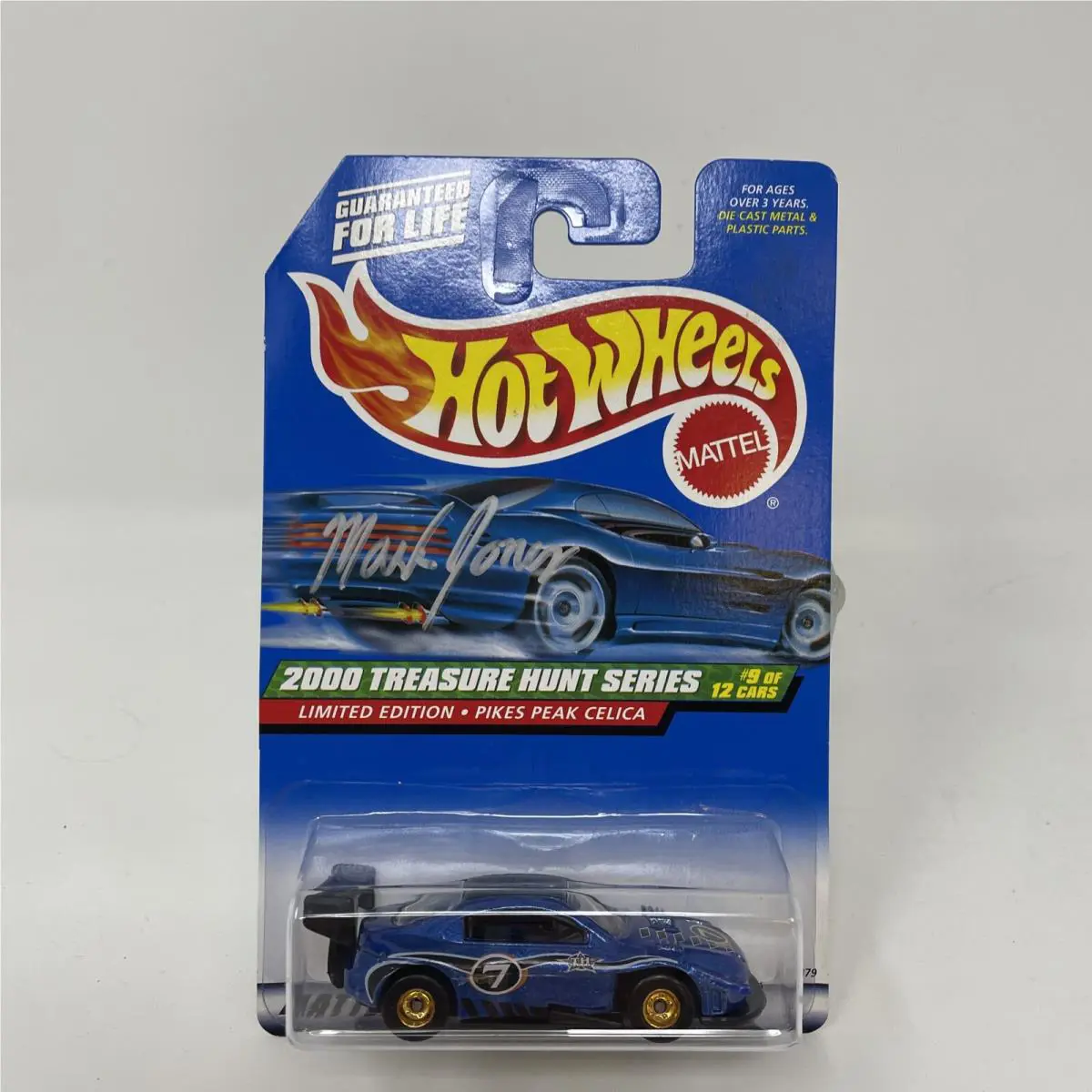 Hot Wheels 2000 Treasure Hunt Pikes Peak Celica Mattel Mark Jones Auto