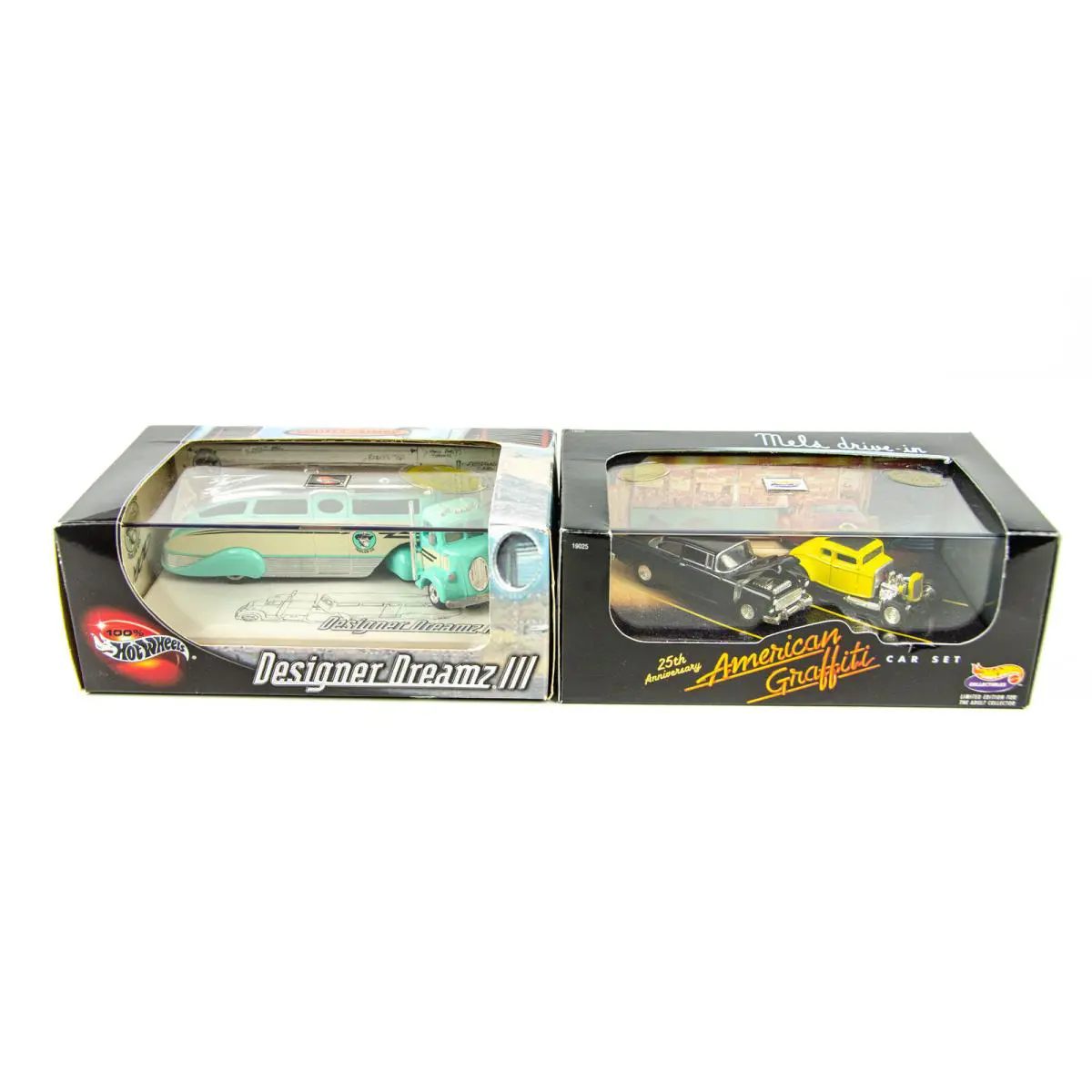 Hot Wheels American Graffiti Set 32 Ford Coupe 55 Chevy Designer Dreamz Iii