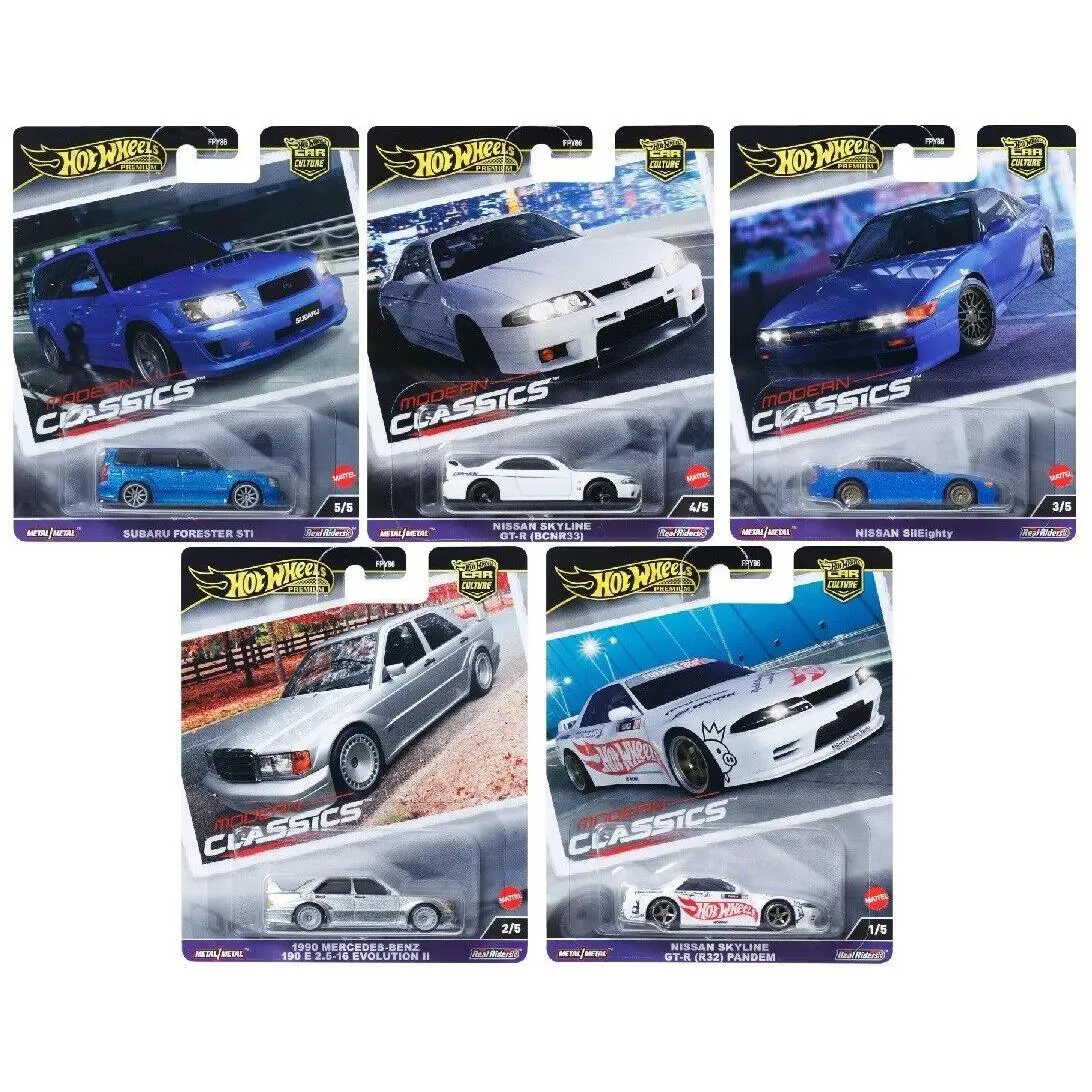 5-Pack Hot Wheels Car Culture Modern Classics 2024 Mix 5 1:64 Diecast Cars