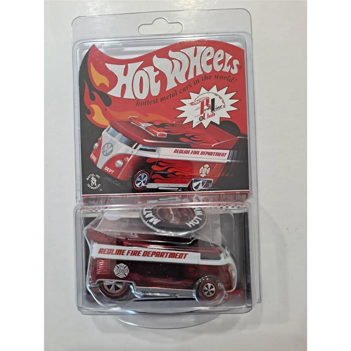 Hot Wheels Rlc Club Exclusive 2009 Club Car Volkswagen Drag Bus Fire Dept