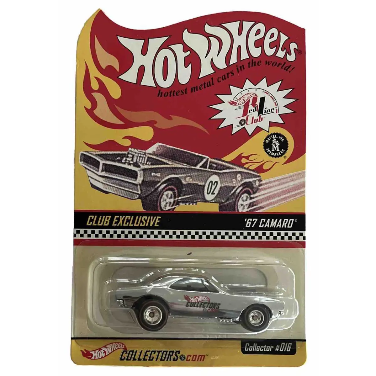Hot Wheels Red Line Club `67 Camaro Club Exclusive Collector 16 Die Cast B240