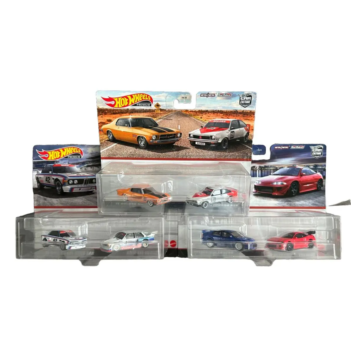 Lot Of 3 Hot Wheels Premium Mitsubishi Evo Eclipse Toyota Supra Bmw 320