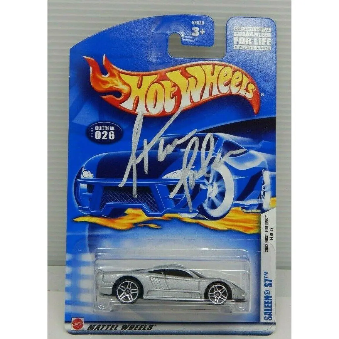 Hot Wheels Collector No. 026 Saleen S7 Signed by Steve Saleen 2002 First Edition