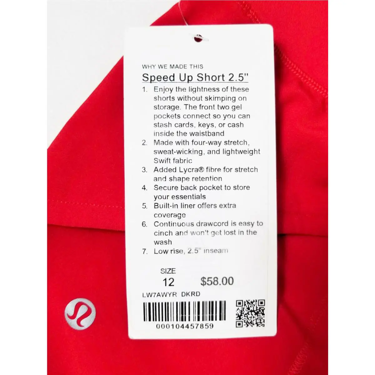 Lululemon clothing - Red 5