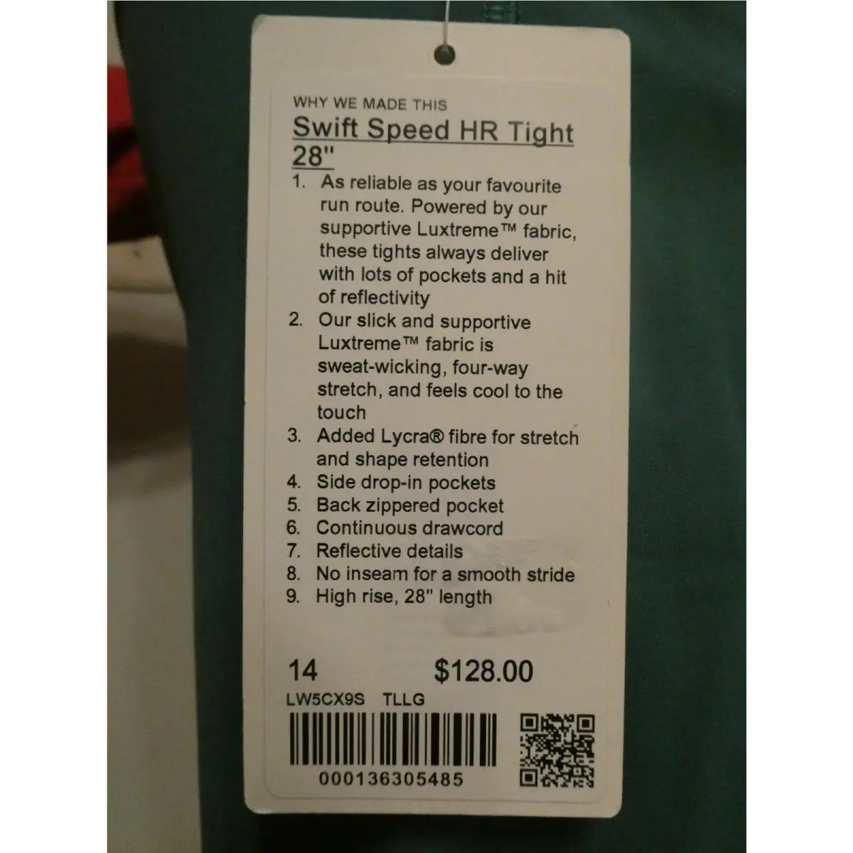 Lululemon clothing - Teal Lagoon 10