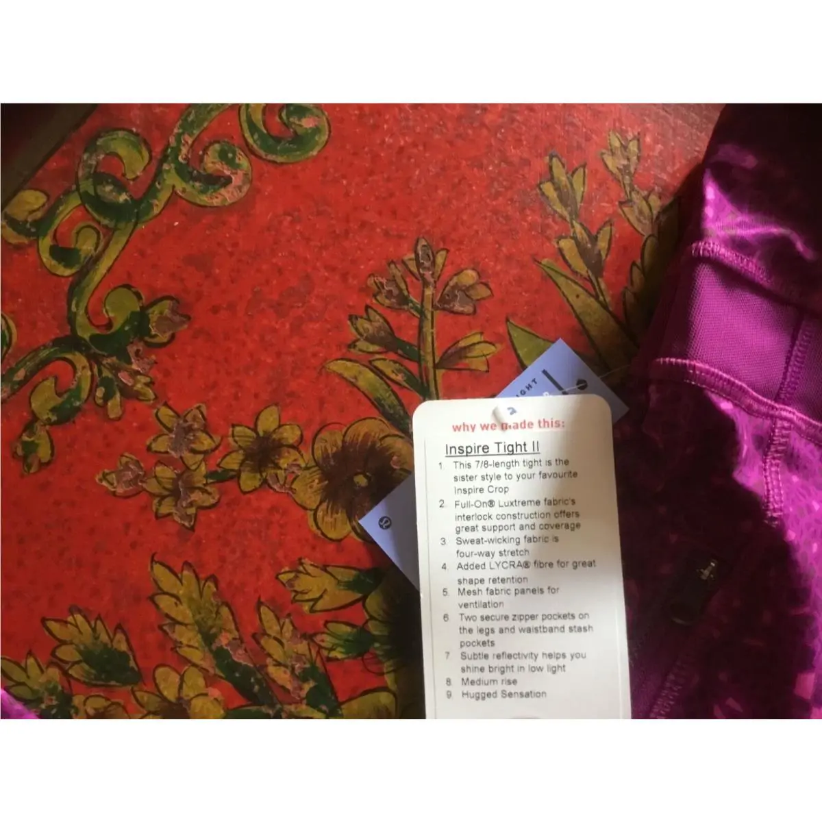 Lululemon clothing - DSWG/REGP Paradise Geo Regal Plum 3