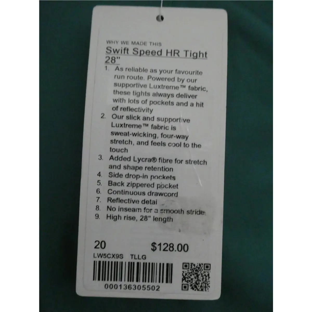 Lululemon clothing - Teal Lagoon 8