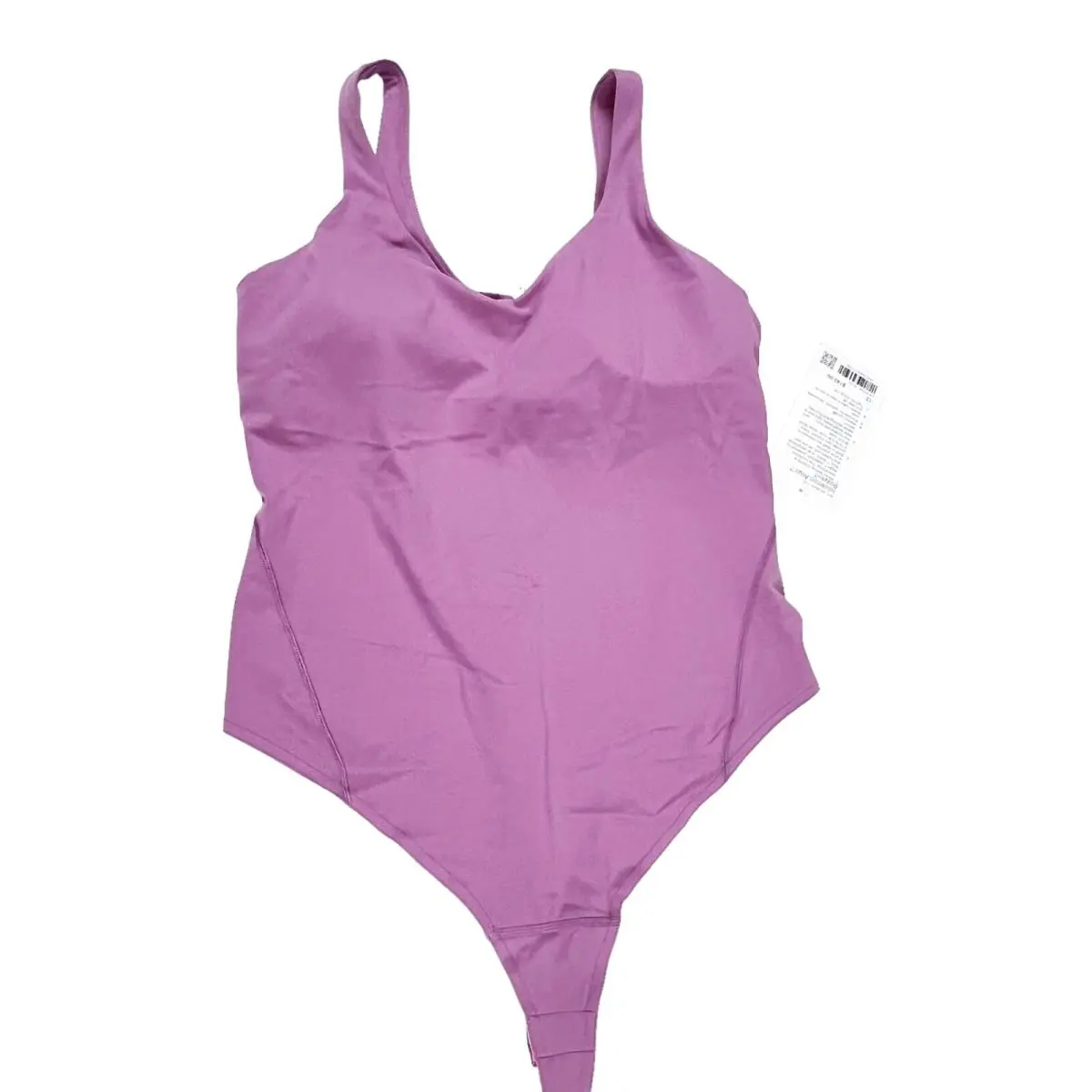 Lululemon Align Nulu Bodysuit Thong Sz 12 Vlvd Pink Padded Shelf Bra