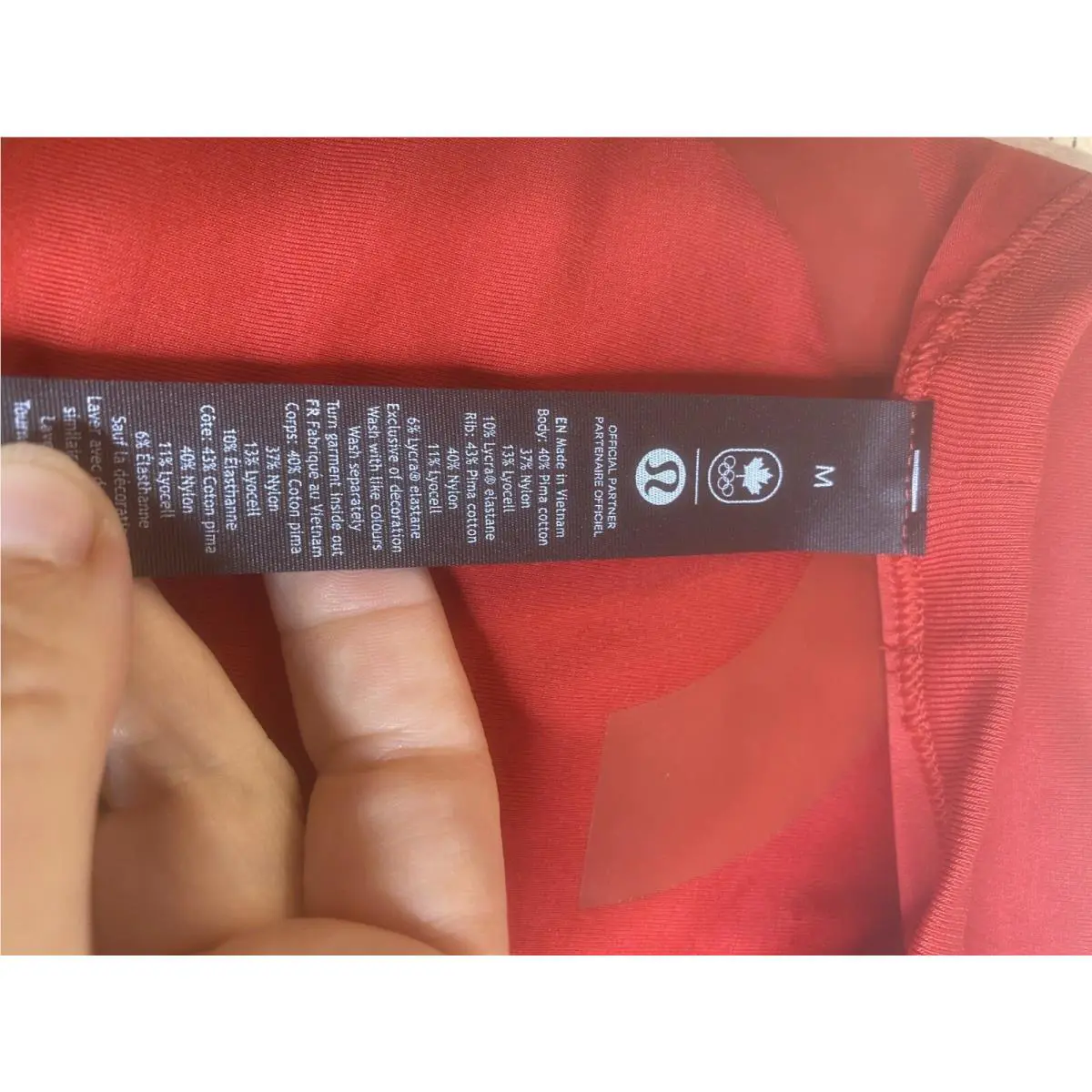 Lululemon clothing - LULULEMON TEAM CANADA Fundamental - TEAM CANADA Fundamental - Red 1