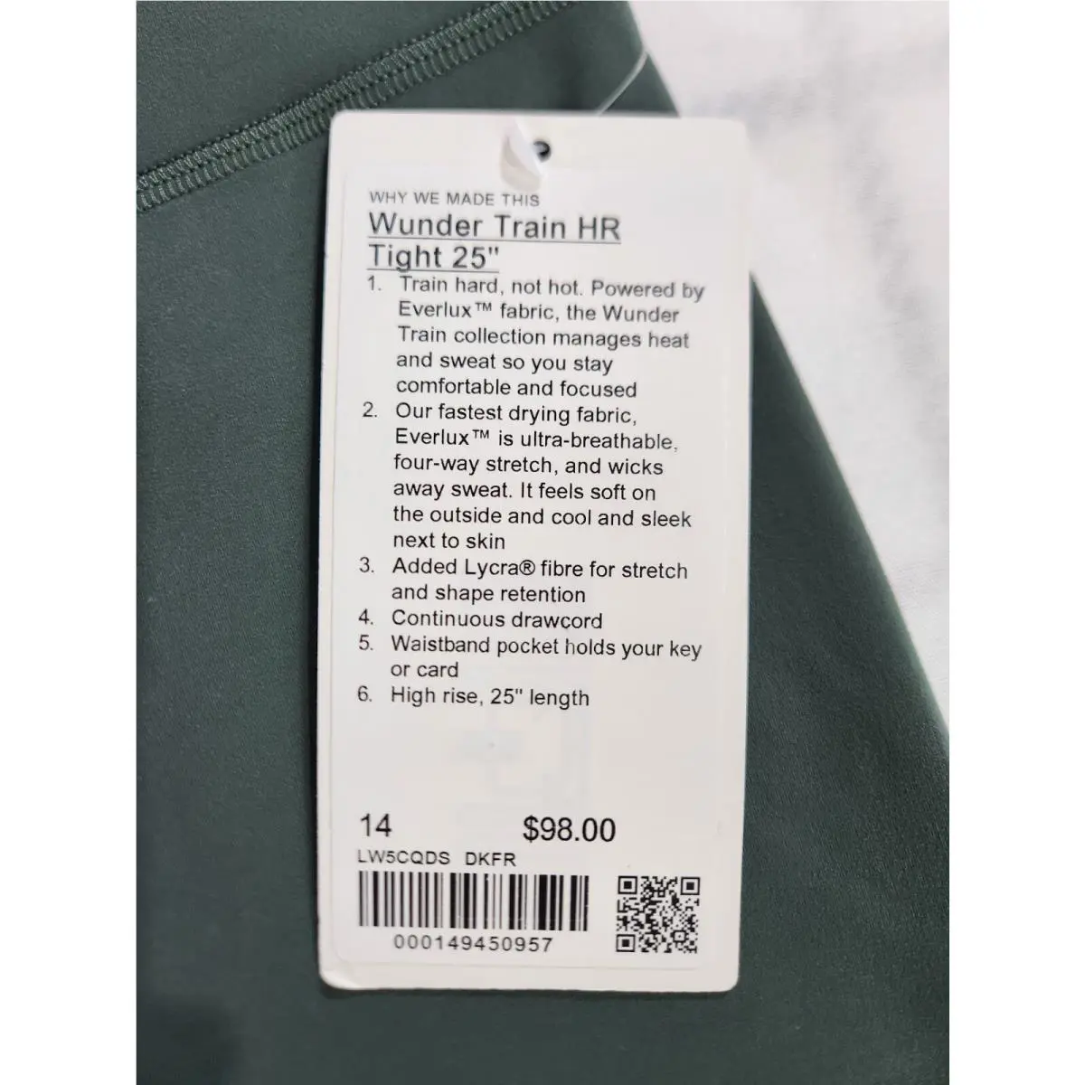 Lululemon clothing - Green 6