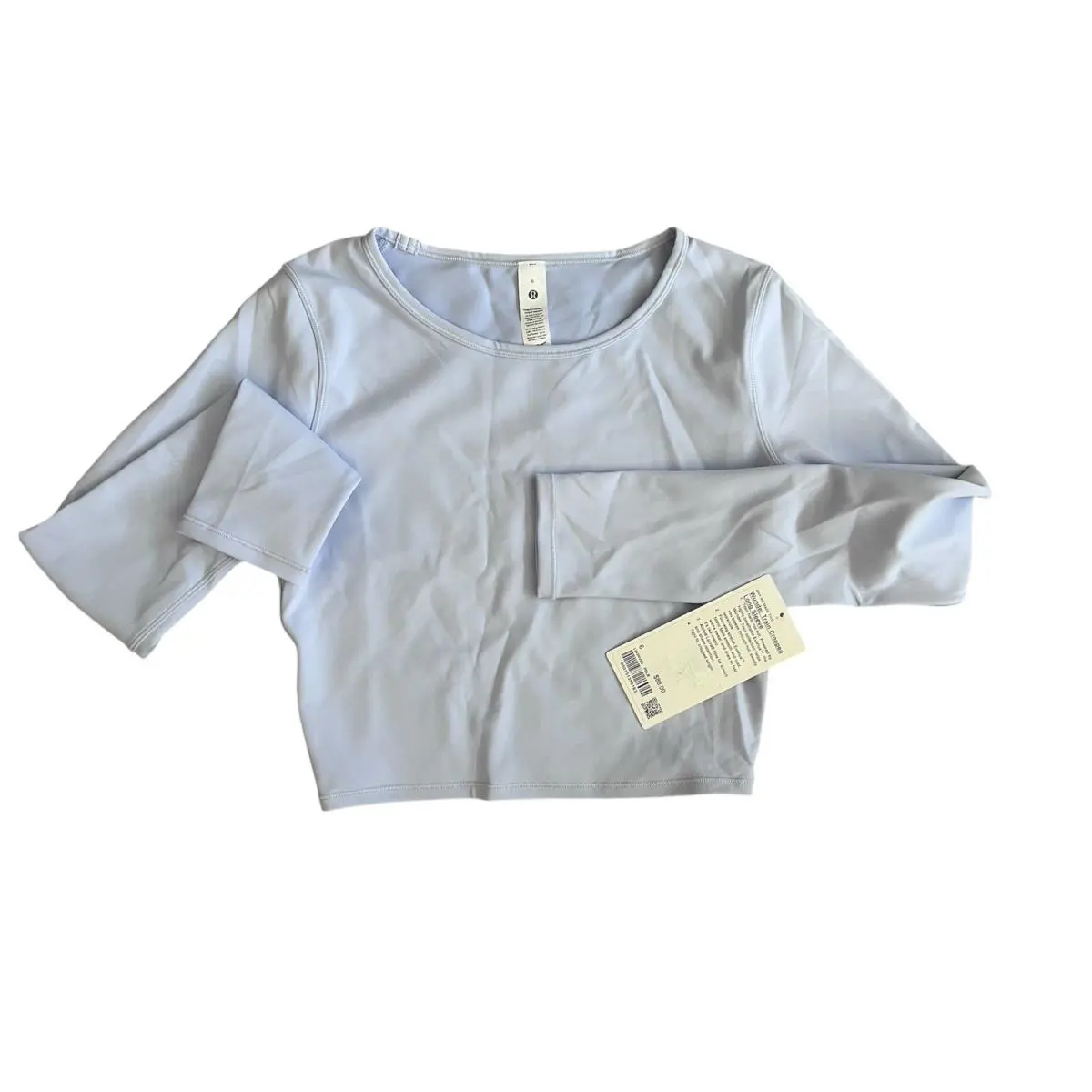 Lululemon Wunder Train Cropped Long Sleeve Pastel Blue Size 6