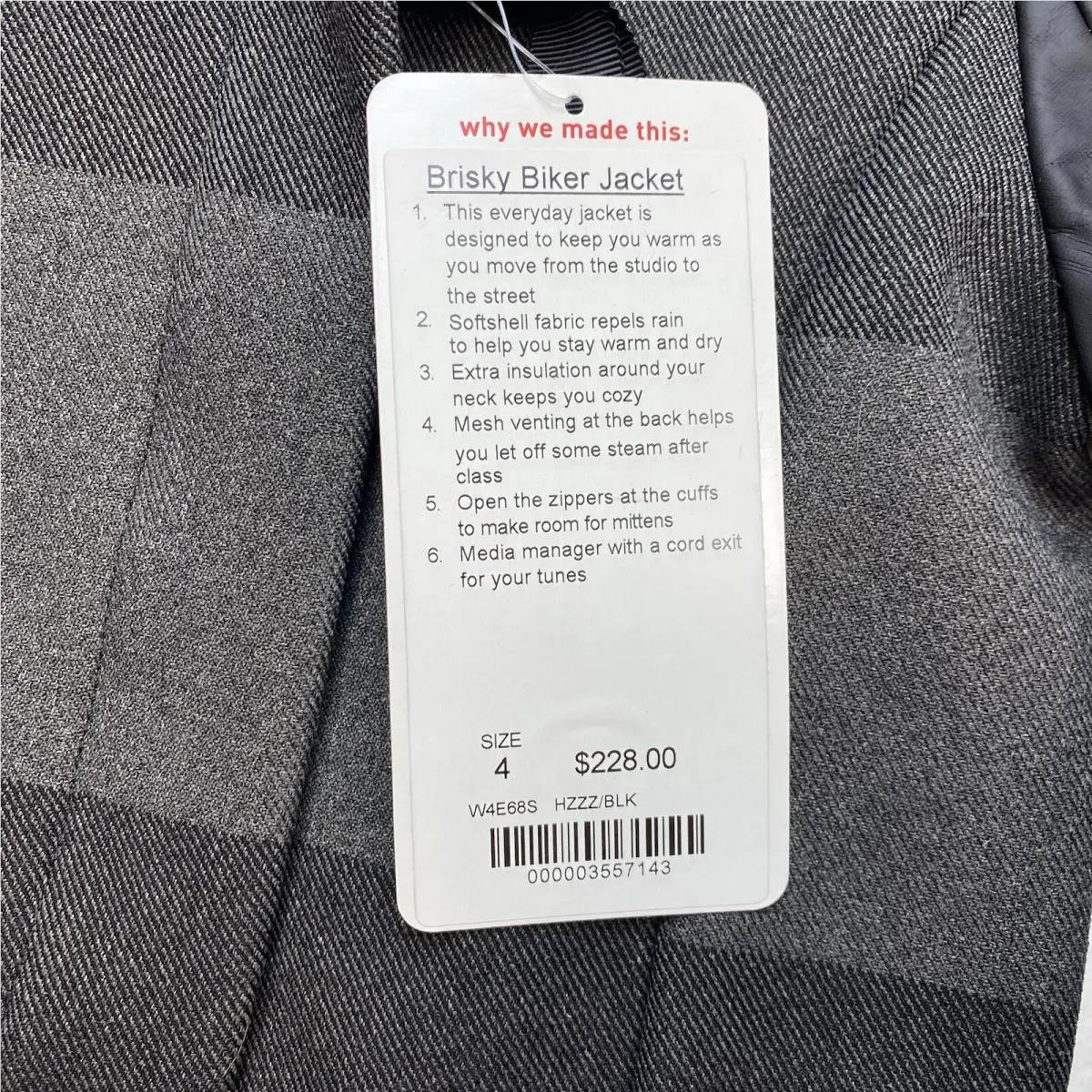 Lululemon clothing - Brisky Biker - Brisky Biker - Gray 3
