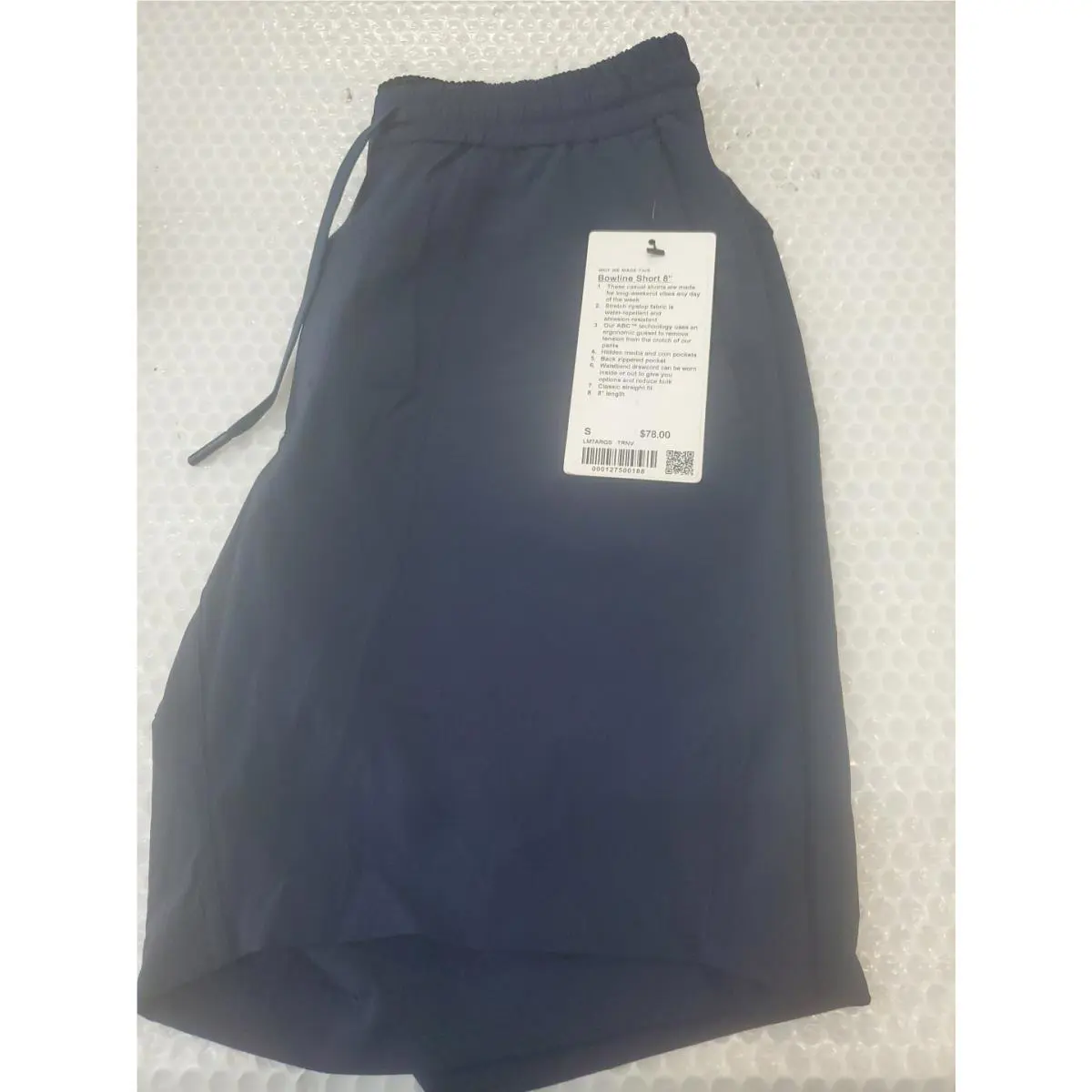 Lululemon Bowline Shorts Size S LM7ARQS Trnv Navy Blue Mens
