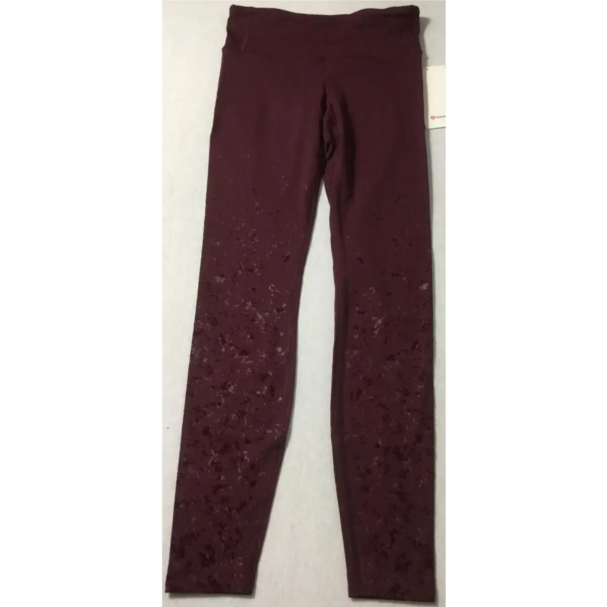 Lululemon Women Speed Wunder Tight 28” Spark LW5CMCS Garn Maroon Size 8