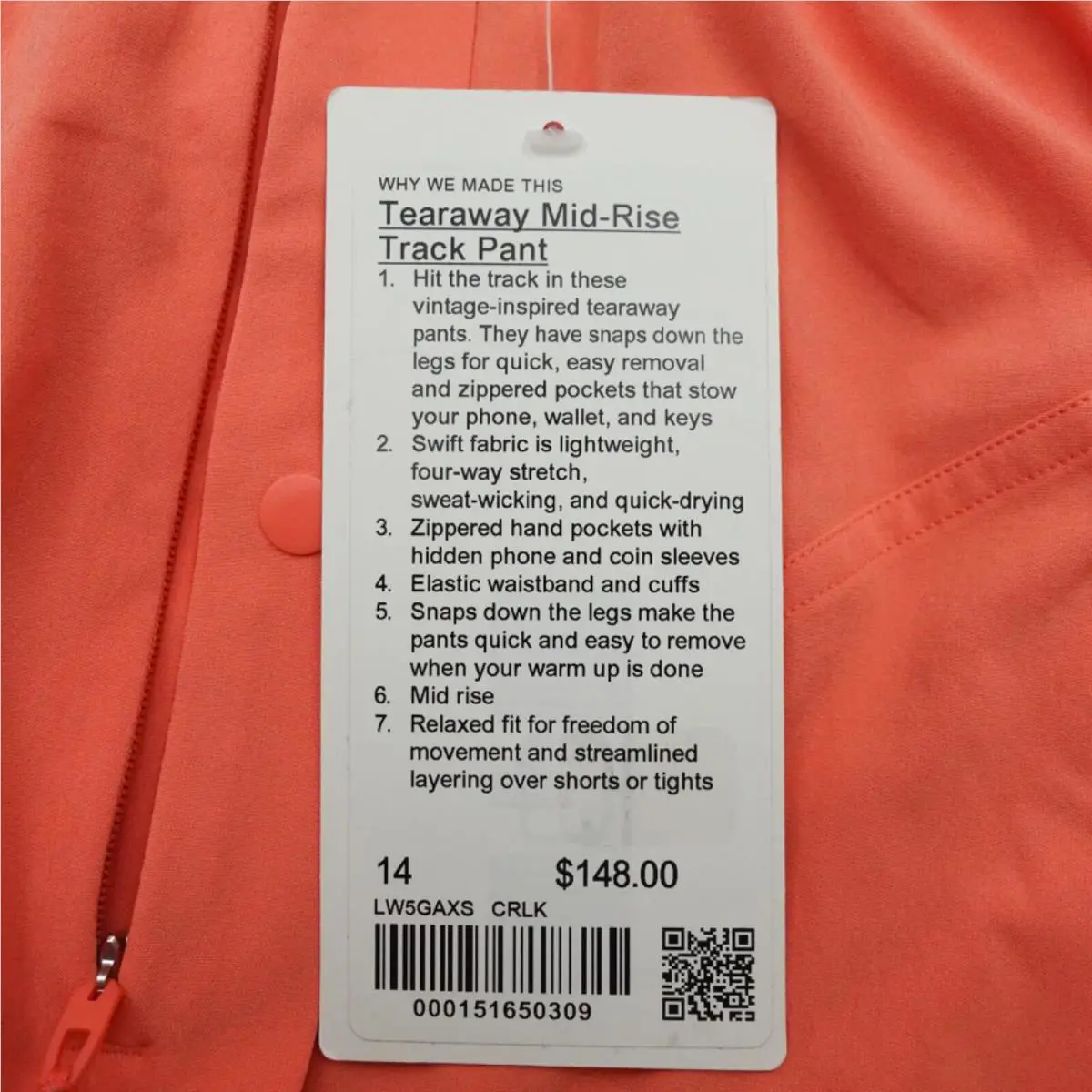 Lululemon clothing - Orange 8